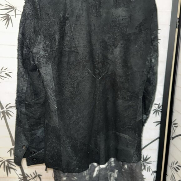 Rare 🔥 Tuesday Night Band Practice Distress Suede Leather Jacket Men Size S - Picture 3 of 13